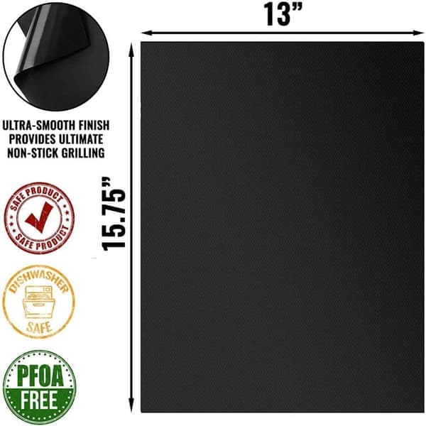 10-pakning grillmatte – gjenbrukbar non-stick 40x33cm