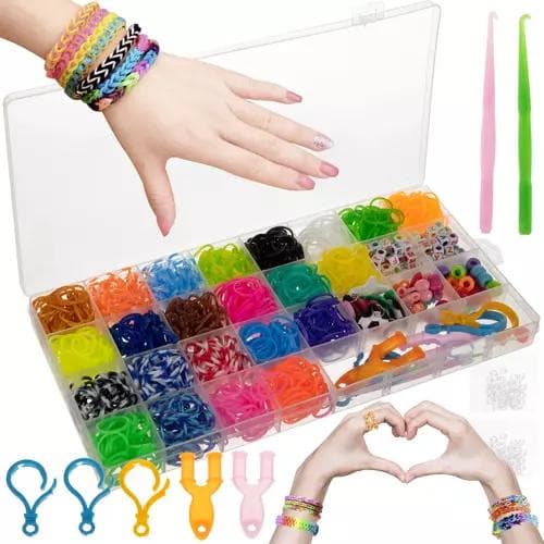 Loom Bands Kit - 1500 stk. i 23 farver