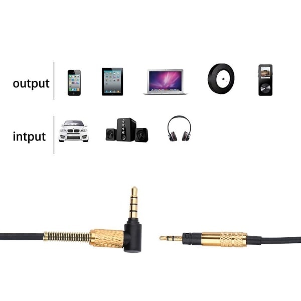\"QD\" 3,5 mm-stik mikrofonkabel Hovedtelefonkabel 1,2 m Strækker sig til 2 m til Momentum 2.0 /-hd4.40 /4.50 /4.30i /-hd4.30g