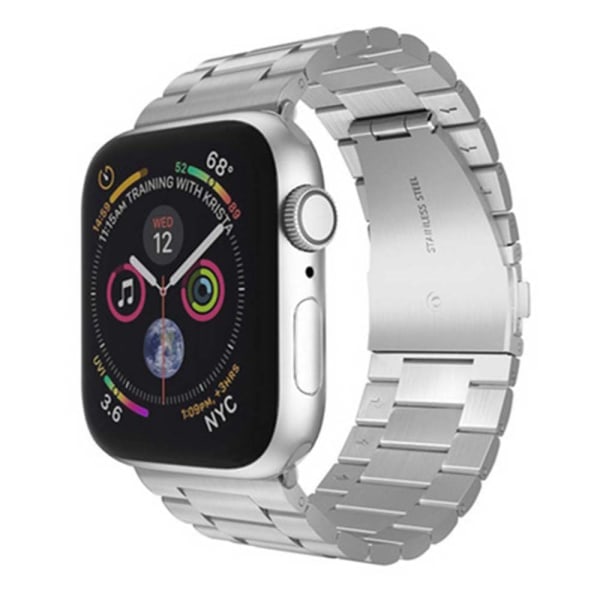 [QD] Kompatibelt Apple Watch-armband 38mm-40mm/42mm-44mm, ersättningsarmband i rostfritt stål - 42-44mm silver