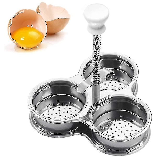 Äggkokare Pocherade Ägg Tre Fack Rostfritt Stål Äggkokare Äggkokare Ångkokare_ufo