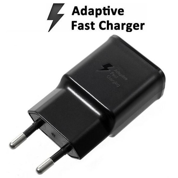 Samsung Original Hurtiglader EP-TA200 USB A, Svart, Bulk