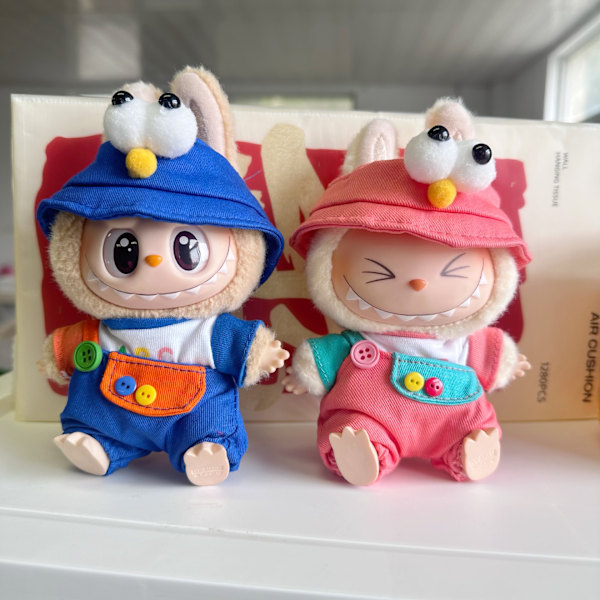 Kläder för Labubu, Blind Box Docka Labubu Kläder, Sesamfågel Klädset för LABUBU Docktillbehör - ENDAST KLÄDER_qd Blue sesame bird