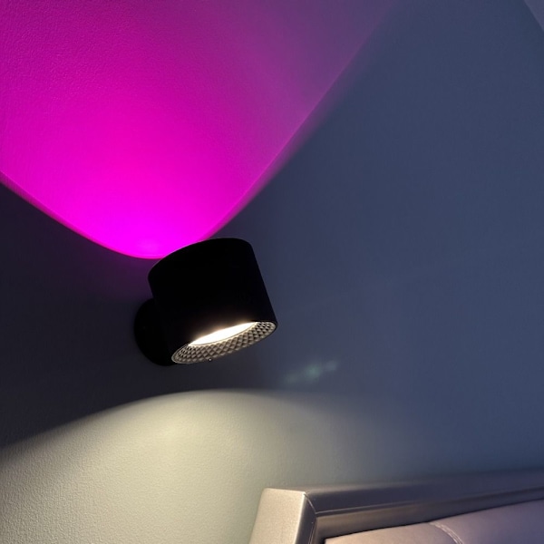 LED Vägglampor Läslampa Nattlampa SVART RGB SVART_qudddd Black RGB Black RGB