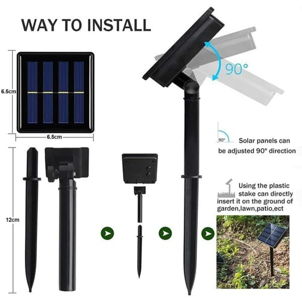 Solcell Rislampa Ljusslinga Papperslykta LED 3,5m 10 Lyktor_qq