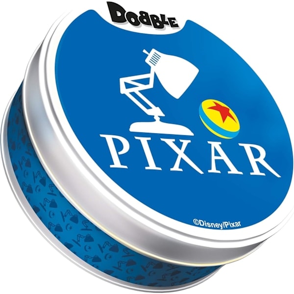 \"QD\" Dobble Pixar, Hurtigt Reaktionskortspil, Alder 4+, 2-8 Spillere, 20 Minutters Spilletid