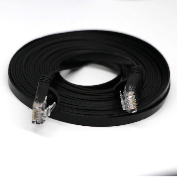 1m Rj45 Cat6 Ethernet Nätverk Lan Kabel Platt Utp Patch Router Intressant Lot Bk Black