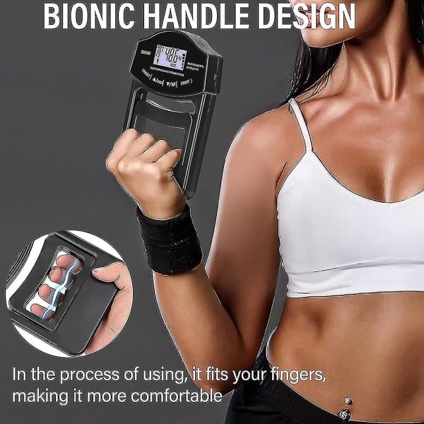 Grip Strength Tester, 396lbs/180kg Digital Hand Dynamometer Grip Strength Meter USB LCD-skärm Hand Tingquan Shop