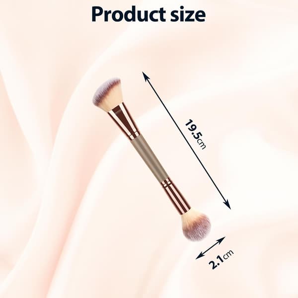 2-pak dobbeltsidede makeupbørster til konturering, blending og bronzing - Vinklet foundationbørste og concealerbørste