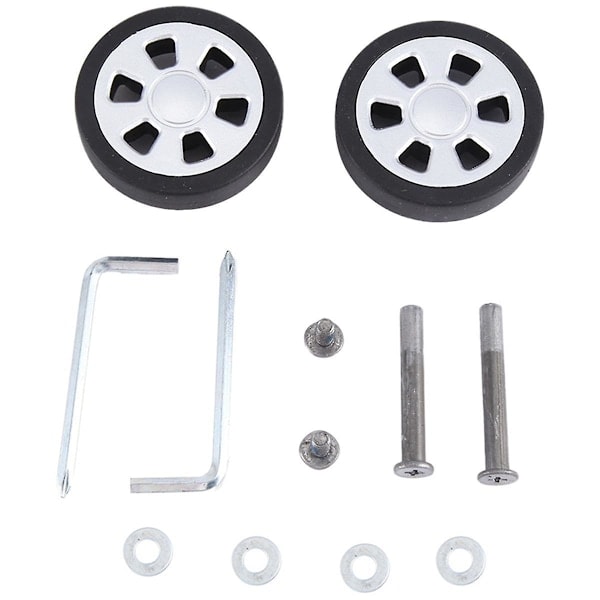 2-pack 55x13mm Resväskehjul, PU-Hjul med Swivel