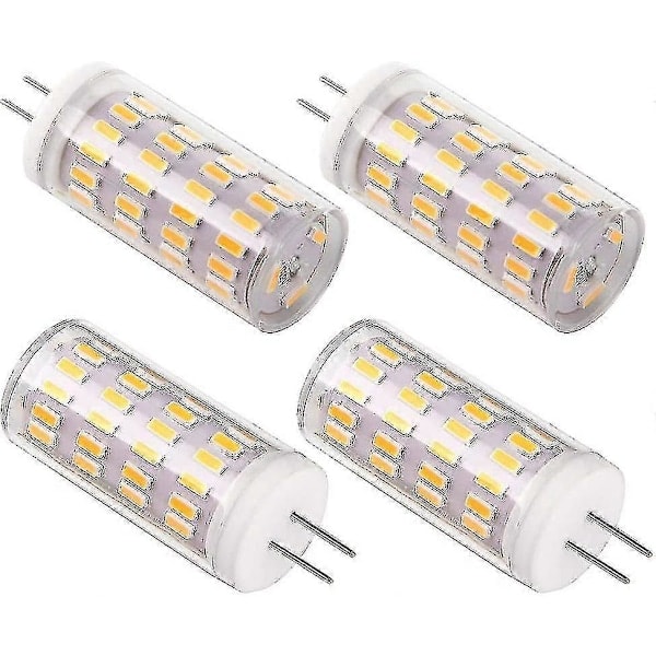 4-pakning G4 LED 12V 4W Lyspære, AC/DC 12V Belysningslamper tilsvarende 30W Halogen, 400lm, varmhvit 3000K, ikke dimbar, erstatning