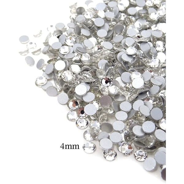 1440 st 4 mm ss16 gnistrande runda flatback-rhinestones-kristaller, icke-självhäftande