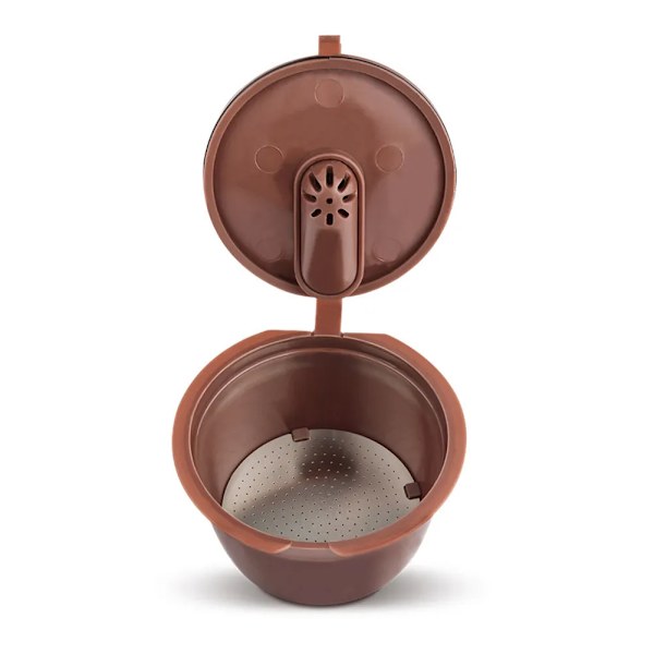 QU.Gave til kaffeelskere Kaffekapsel Kop Maskine FarveBrun Lang levetid Holdbar Reducer dine omkostninger MaterialePP Besparende