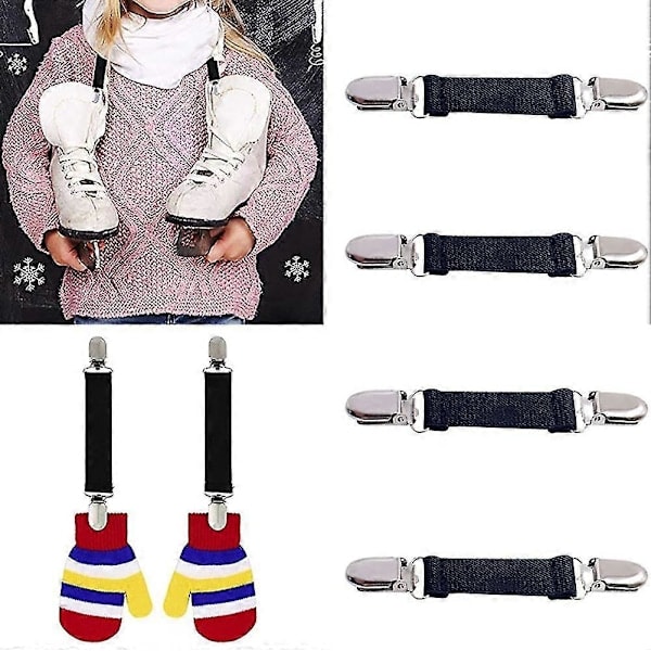 6 stk Vinter Handske Klemmer Elastiske Rustfrie Handske Klemmer