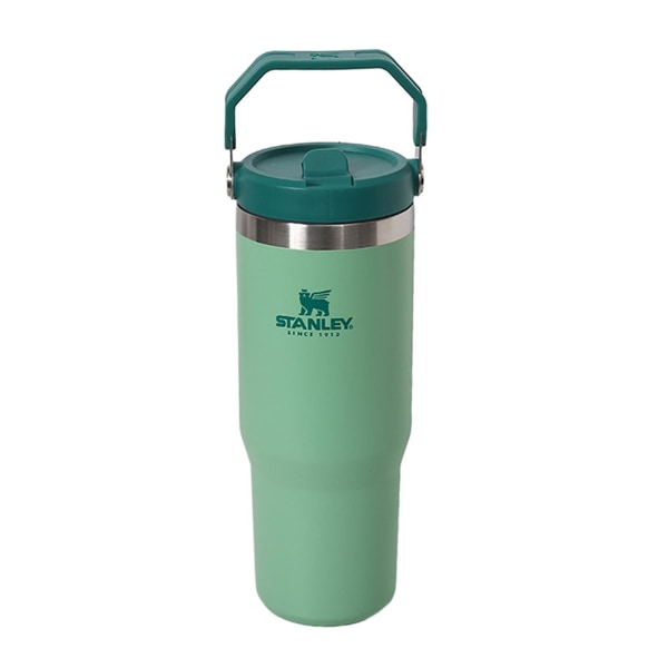 30oz halmglas i rostfritt stål Vakuumisolerad kopp Läcksäker thermal mugg med stor kapacitet för hemmakontor Green