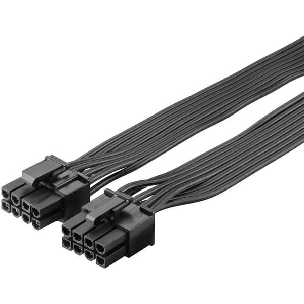 Virtajohtokaapeli 8-nastainen uros - kaksois 6+2 uros PCIe_qq varten