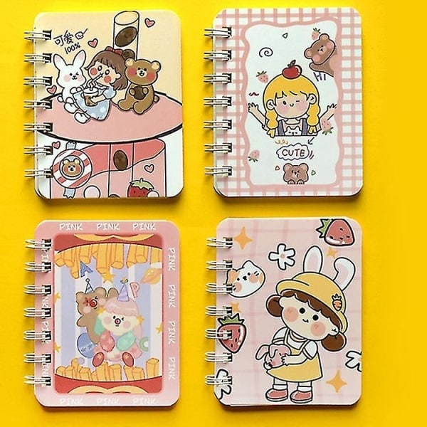 3-pack A7 Sidvändnings Loopficka Mini Anteckningsbok Dagbok