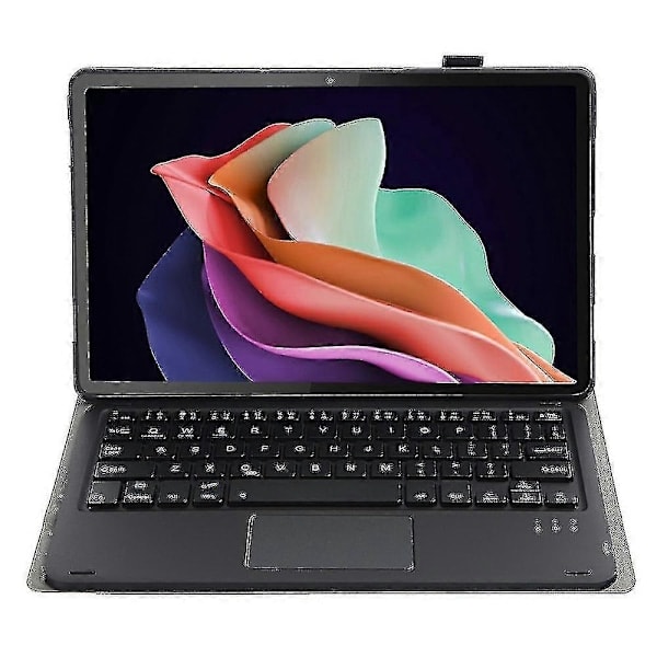\"QD\" Læderetui med stativ og aftageligt tastatur med touchpad til Lenovo Pad Plus/Tab P11 Gen 2