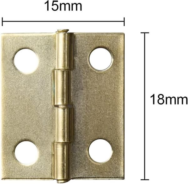 50 stk. Hængsler Butt Hinge med 200 stk. 5 mm Mini Messing Kul Sort Udskiftningsskruer