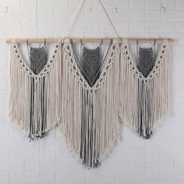 110 x 82 cm Bohemisk Väggbonad, Stor, Handvävd, Väggdekoration för Sovrum, Balkong och Present