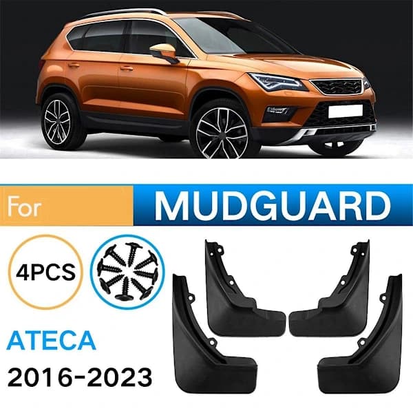 4 stänkskydd för Seat Ateca 2016-2023 (FW) Svart