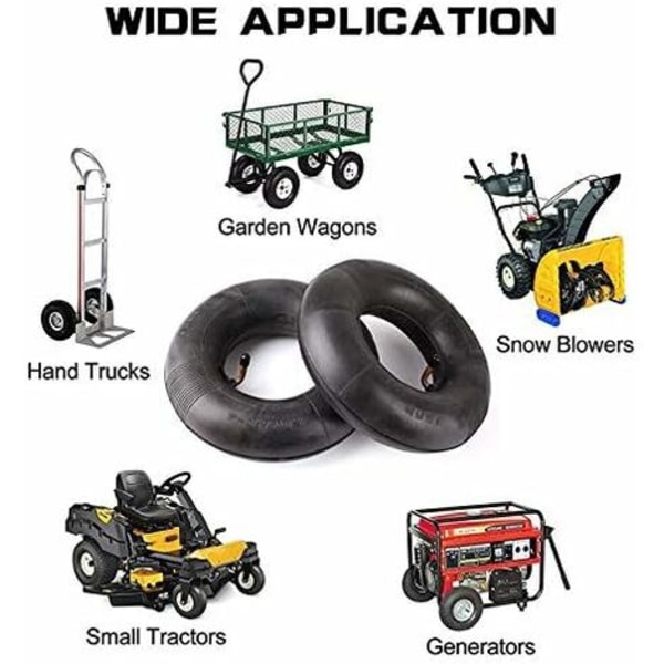 QQU-Pack 410/350-6 Mikrofræser 4.10/3.50-6 Albue Pneumatiske Slanger Havemaskiner til Vogne, Transportvogne, Havevogne, Plæneklippere