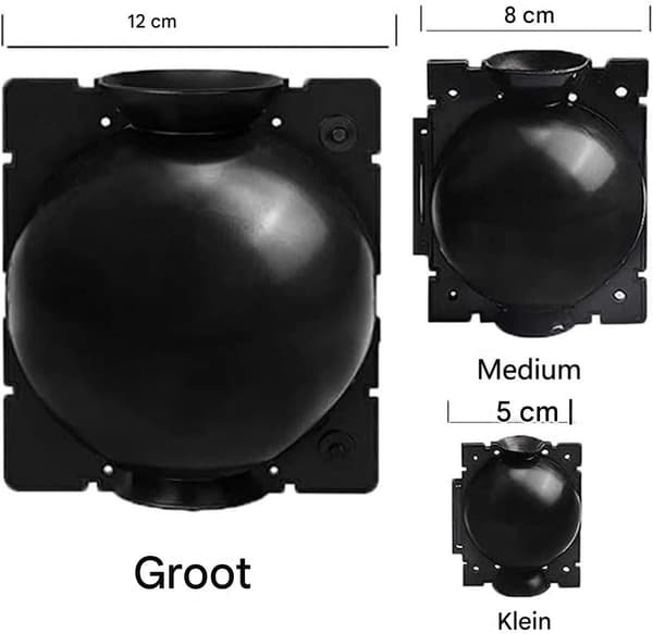 Rotningslåda för Växter, Förökningsbollar, Luftskiktningskapslar, L+M+S, 15-pack, Svart