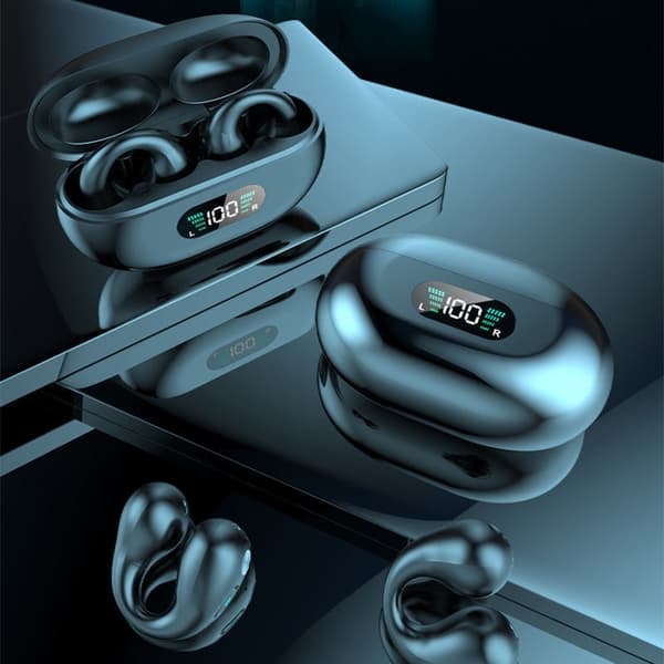 Trådlösa open-ear hörlurar Bluetooth 5.2 Svart_qq