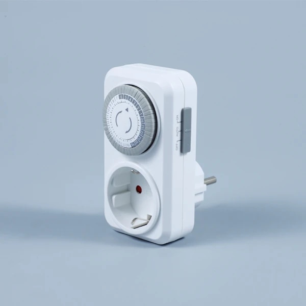 Tidsbryter, mekanisk plug-in timer, energisparing 30 minutter til 24 timer