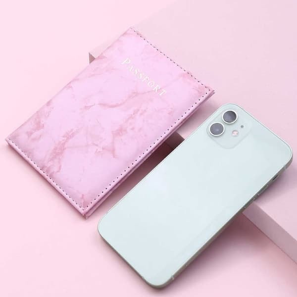 Passfodral Passholder Rosa Marmor_qq
