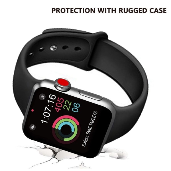 [QD] Urheiluranneke yhteensopiva 38-40 mm kellon kanssa, pehmeä silikoninen vaihtoranneke, urheiluranneke yhteensopiva iWatch Series 5/4/3/2/1 kanssa, S/M, M/L-musta
