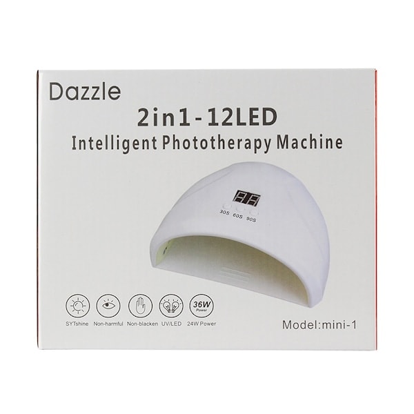 [QD] 36W UV/LED Neglelampe Hvid med Timerfunktion Hvid