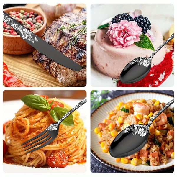 20-Piece Silverware Set, Stainless Steel, Mirror Polished Knife & Fork, Complete Dinner Service