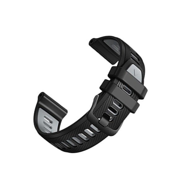 Silikoniranneke Garmin Forerunner 965/955 ja muihin malleihin Musta+harmaa*QN