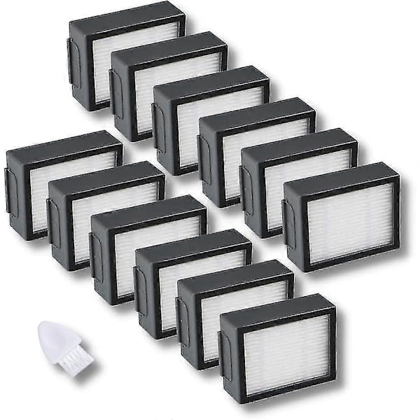 \"QD\" 12-pack Ersättningsfilter för iRobot Roomba I&e I1 I3 I4 I6 I7 I8 E5 E6+ J7 (ej för J7+) Dammsugartillbehör Reservdelar-QJWL