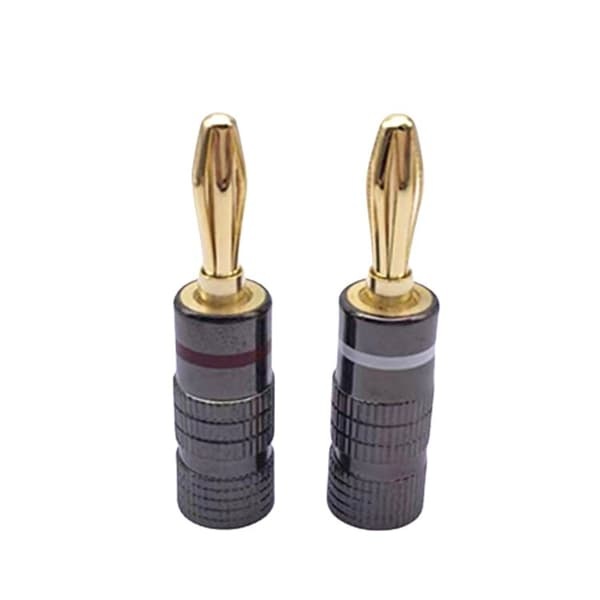 Bananplugg guldpläterad 4 mm 16-pack