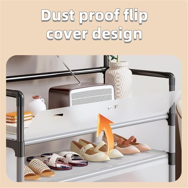 4/5-Tier Garment Rack with Shoe Storage, Freestanding Hall Tree with Coat Hooks