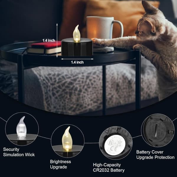 LED-kynttilät - Liekittömät tuikkukynttilät - 24 kpl