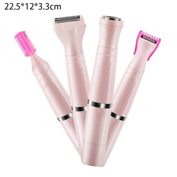 [QD] 4-i-1 elektrisk epilator för damer, armhåla, privat rakhyvel, elektrisk, rosa