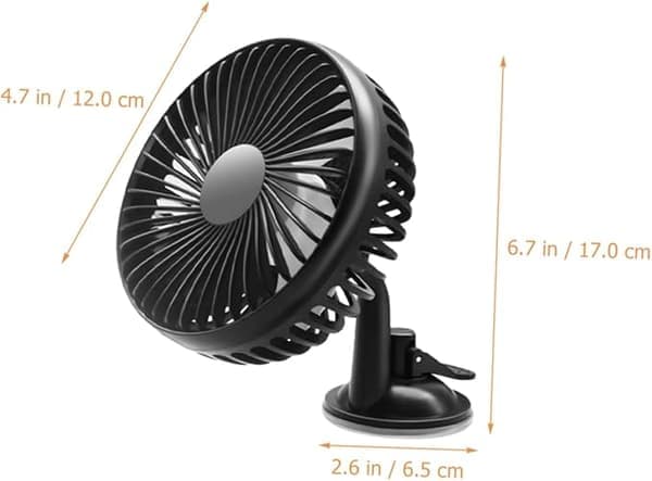 USB-bilventilator - Støjsvag køleventilator til biler, SUV'er, autocampere | Nem og enkel installation