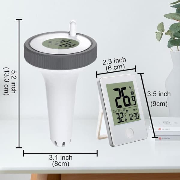 Trådløs flytende bassengtermometer med LED-display