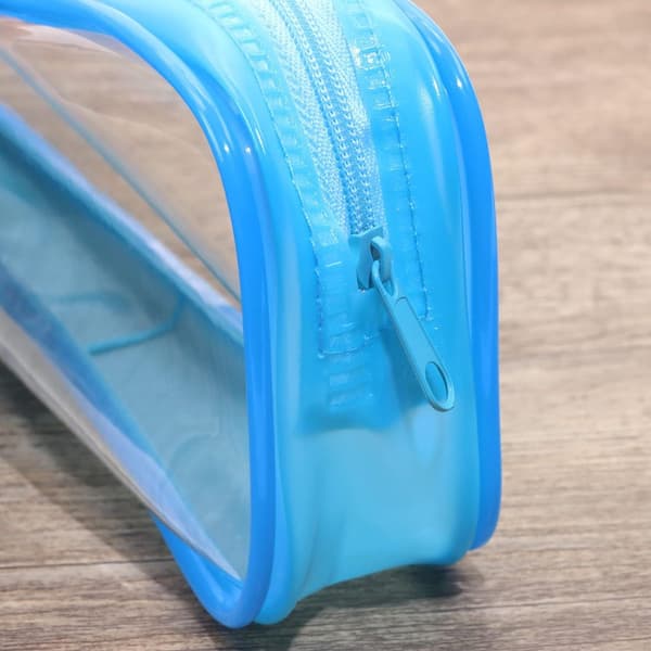 4-pack Transparenta Kosmetikväskor med Dragkedja, PVC, för Toalettartiklar/Konstmaterial