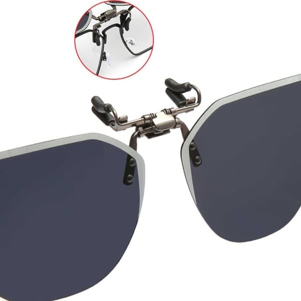 Flip-Up Clip-On Solbriller Metal Spejlglas Lyseblå_qq