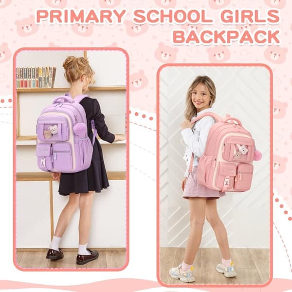 School Backpack for Girls Kawaii Ita Design for Elementary School - Pink