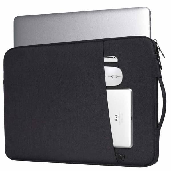 Laptopfodral 14,1 tommer/15,4 tommer canvas Sort