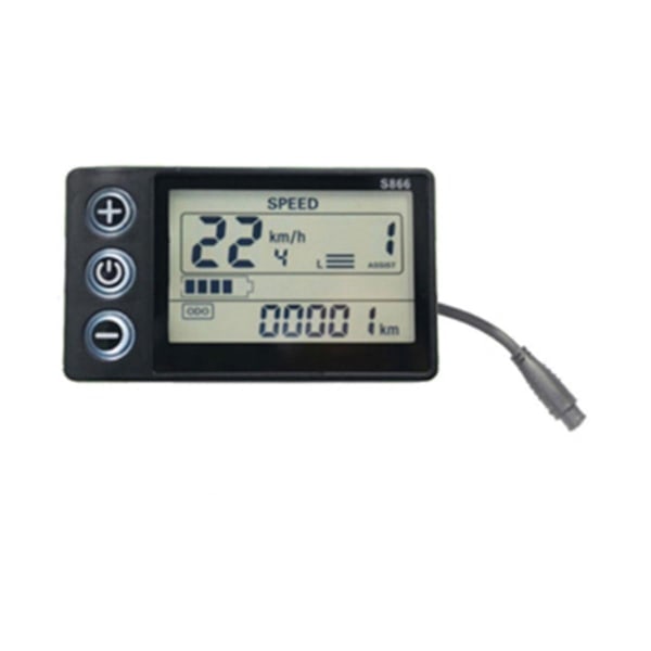 24V 36V 48V 60V Vattentät LCD-display S866 Kontrollpanel Instrumentbräda Elcykel Display För El