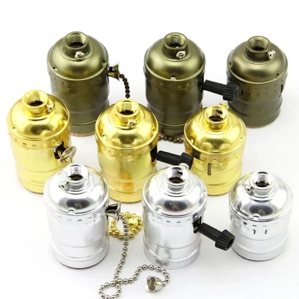 E27 Lampeholder Lysskruebase BRONZE bronze