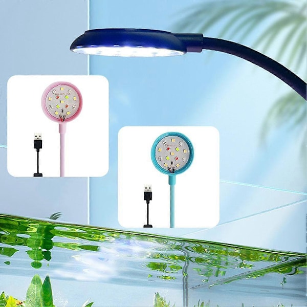 Akvarium LED Lampe Farverige Lys Farveskiftende Boble Lys LED Dykkerlys_ufo white
