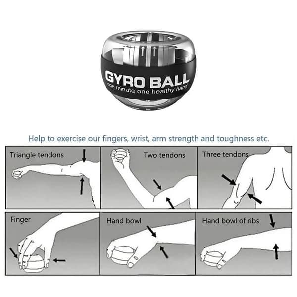 \"QD\" Träna Stärk Handled Gyroskop Gyro Power Ball Fidget