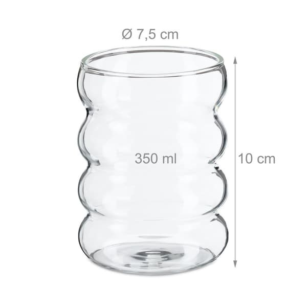 Vågformade dricksglas 4-pack